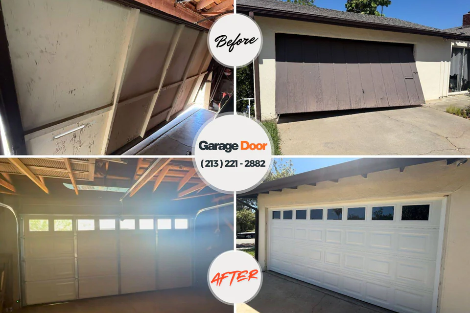 Before and after: garage door repair Crandon Lakes, NJ